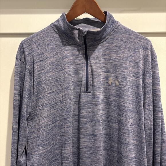 Under Armour Pullover Shirt Mens 2XL HeatGear Athletic Quarter Zip Loose Fit - Picture 3 of 11